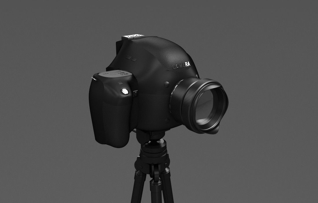 Photo studio equipment and white background 3D model_6