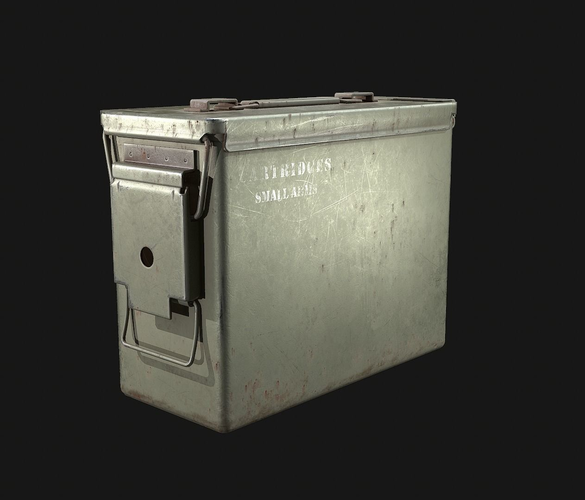 Ammo Box Low-poly 3D model