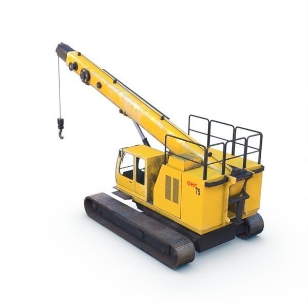 Crawler crane 01 Low-poly 3D model_5