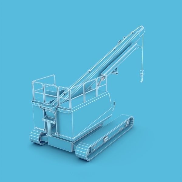 Crawler crane 01 Low-poly 3D model_8