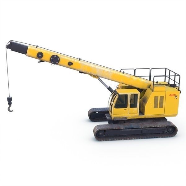 Crawler crane 01 Low-poly 3D model_3