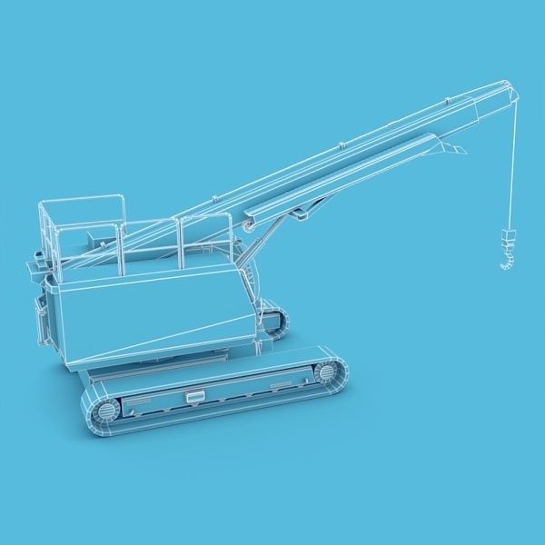 Crawler crane 01 Low-poly 3D model_10