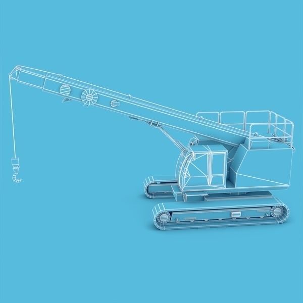 Crawler crane 01 Low-poly 3D model_4