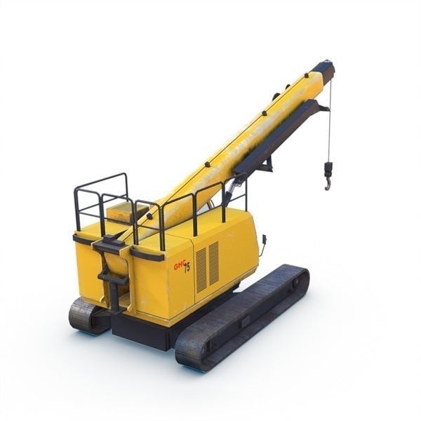 Crawler crane 01 Low-poly 3D model_7