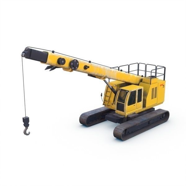 Crawler crane 01 Low-poly 3D model_1