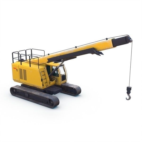 Crawler crane 01 Low-poly 3D model_11