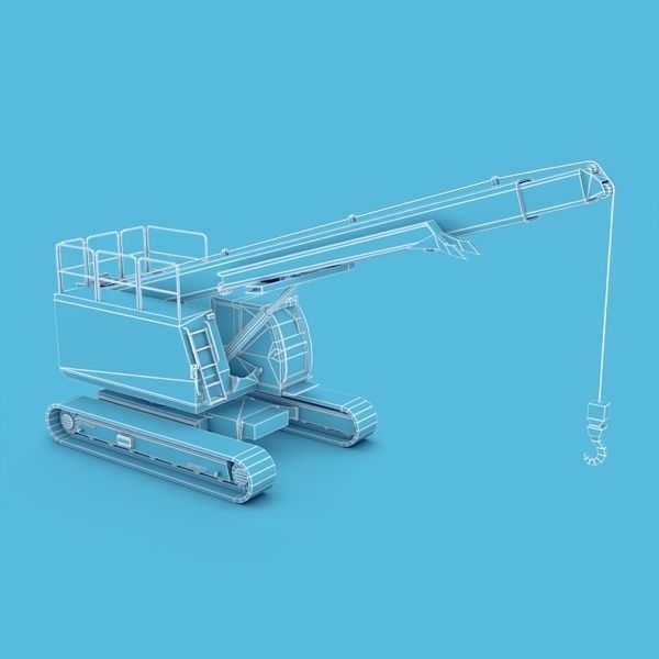 Crawler crane 01 Low-poly 3D model_12