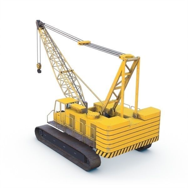 Crawler crane 02 Low-poly 3D model_5