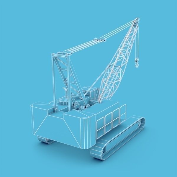 Crawler crane 02 Low-poly 3D model_8