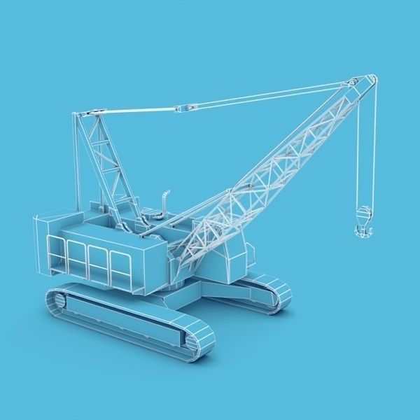 Crawler crane 02 Low-poly 3D model_12