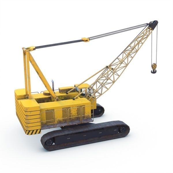 Crawler crane 02 Low-poly 3D model_9