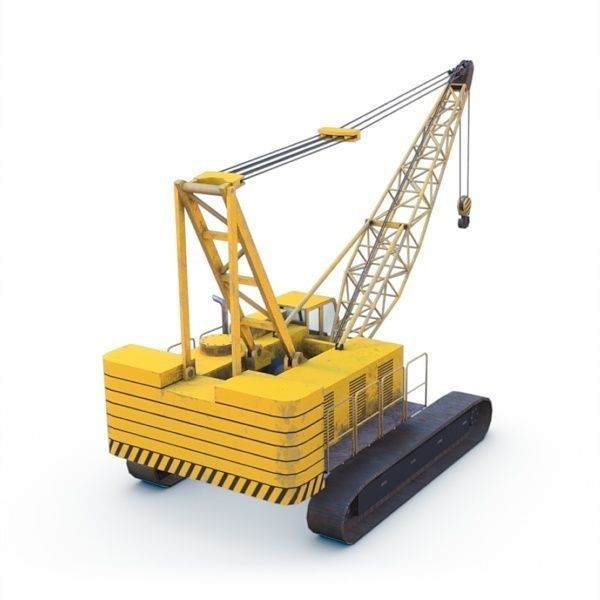Crawler crane 02 Low-poly 3D model_7