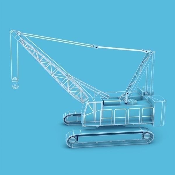Crawler crane 02 Low-poly 3D model_4