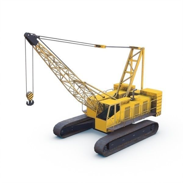 Crawler crane 02 Low-poly 3D model_1