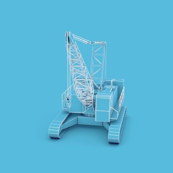 Crawler crane 02 Low-poly 3D model_14