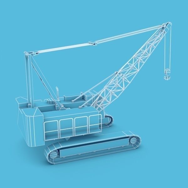 Crawler crane 02 Low-poly 3D model_10