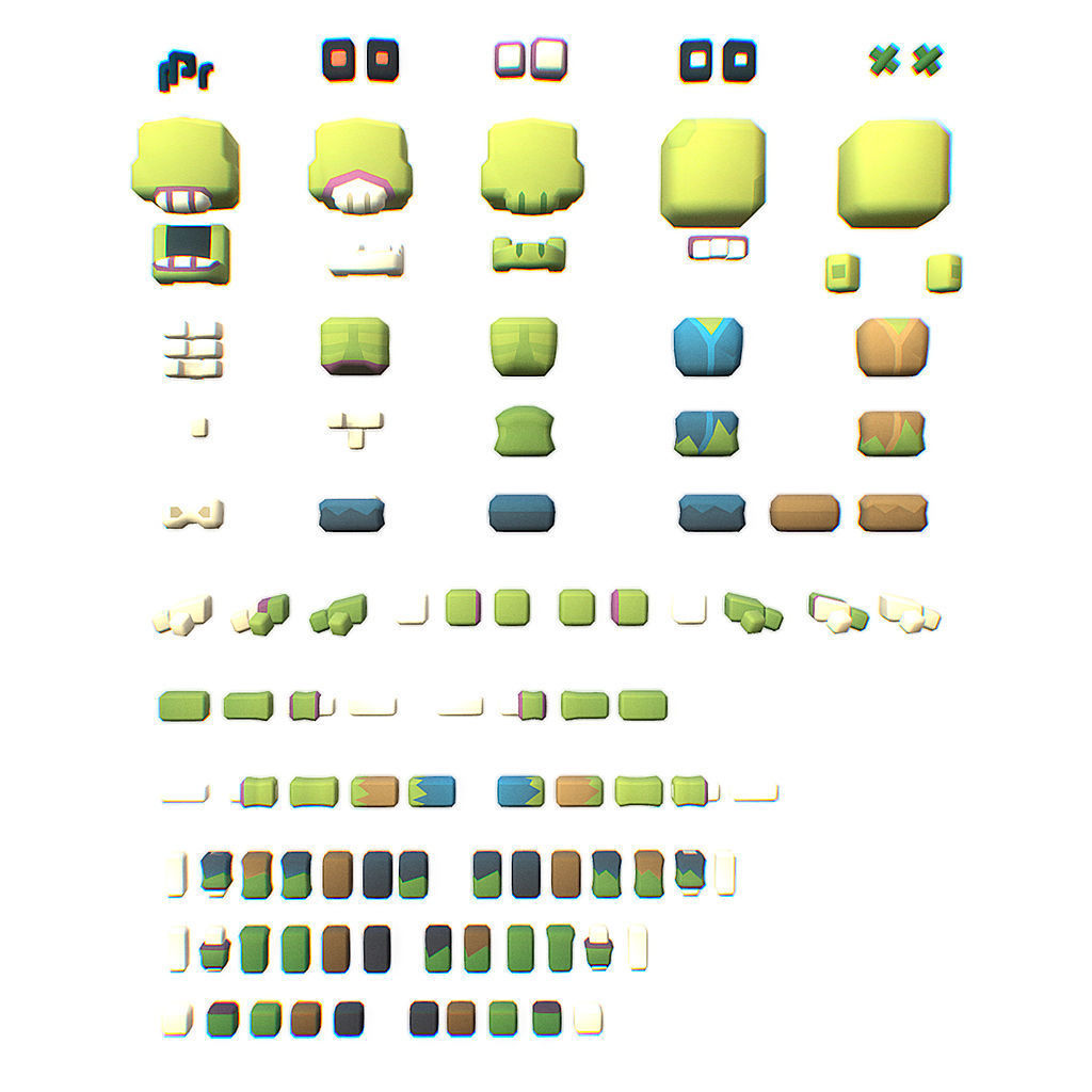 Zombie - Proto Series Low-poly 3D model_11