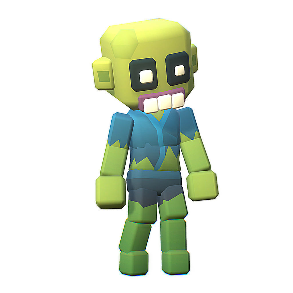 Zombie - Proto Series Low-poly 3D model_9