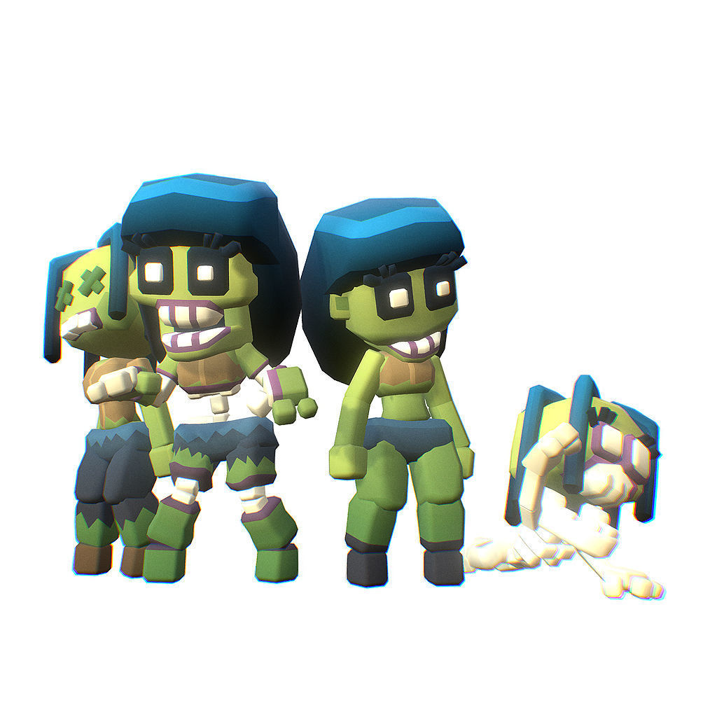 Zombie - Proto Series Low-poly 3D model_2
