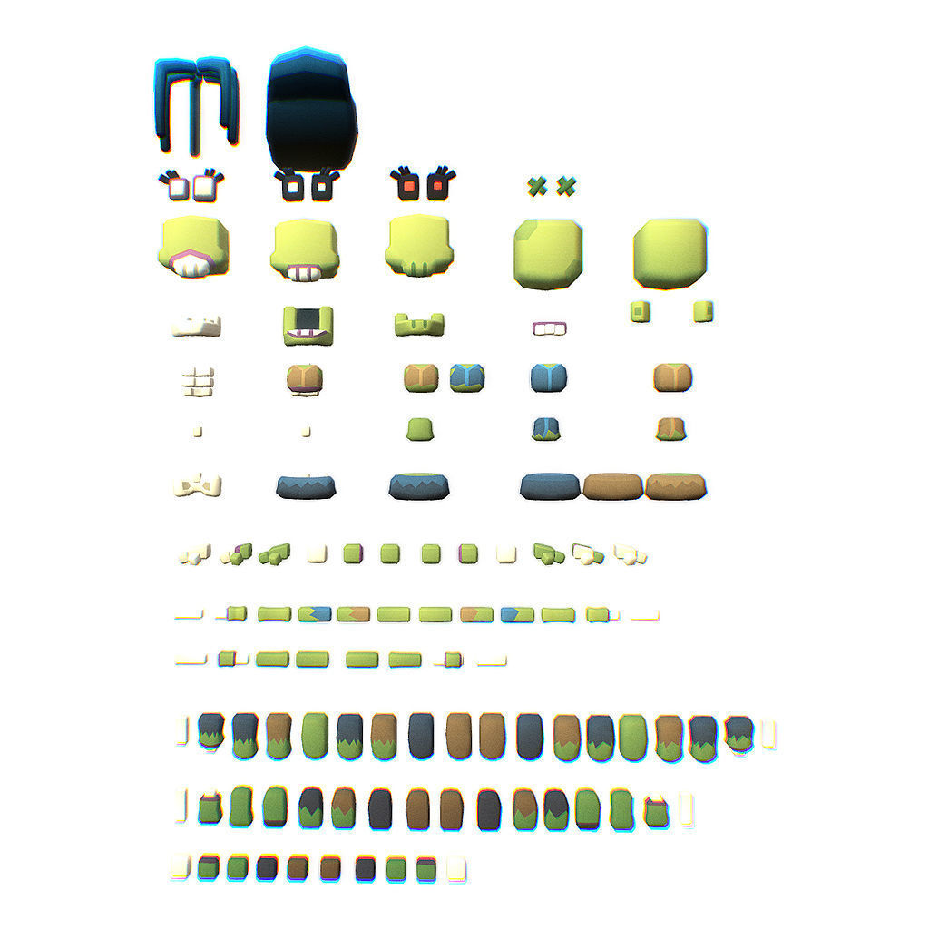 Zombie - Proto Series Low-poly 3D model_12