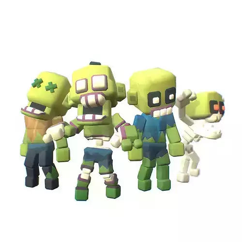 Zombie - Proto Series Low-poly 3D model