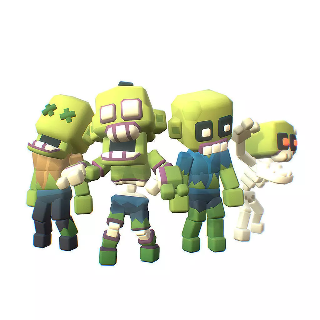 Zombie - Proto Series Low-poly 3D model_0