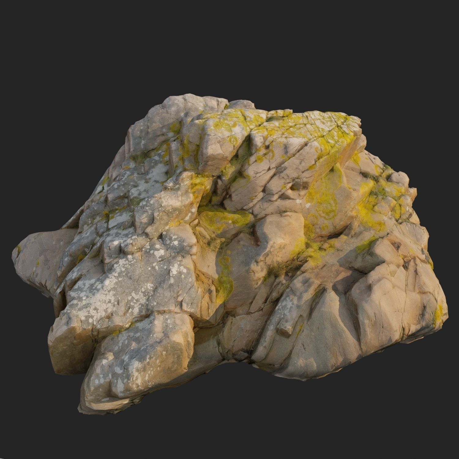 3d scanned nature stone 036 Low-poly 3D model_2