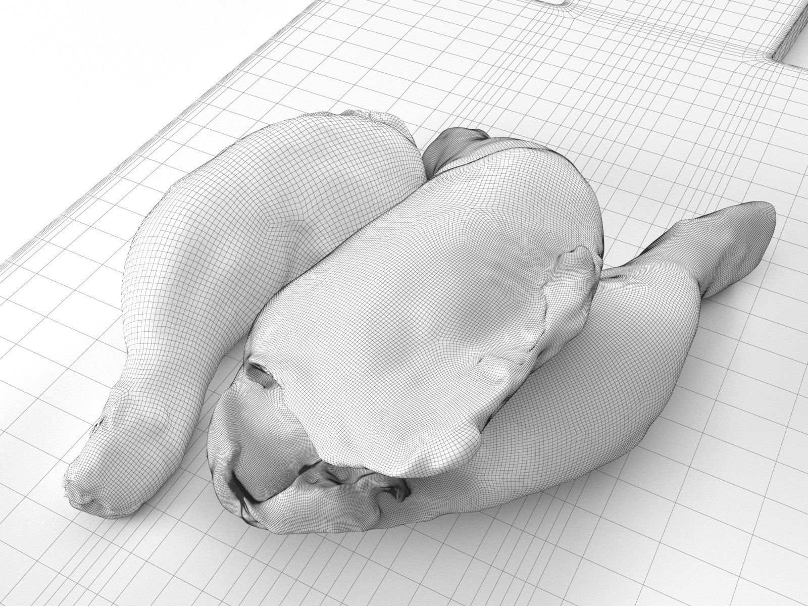 Meat 8 three chicken legs on wooden table 3D model_4