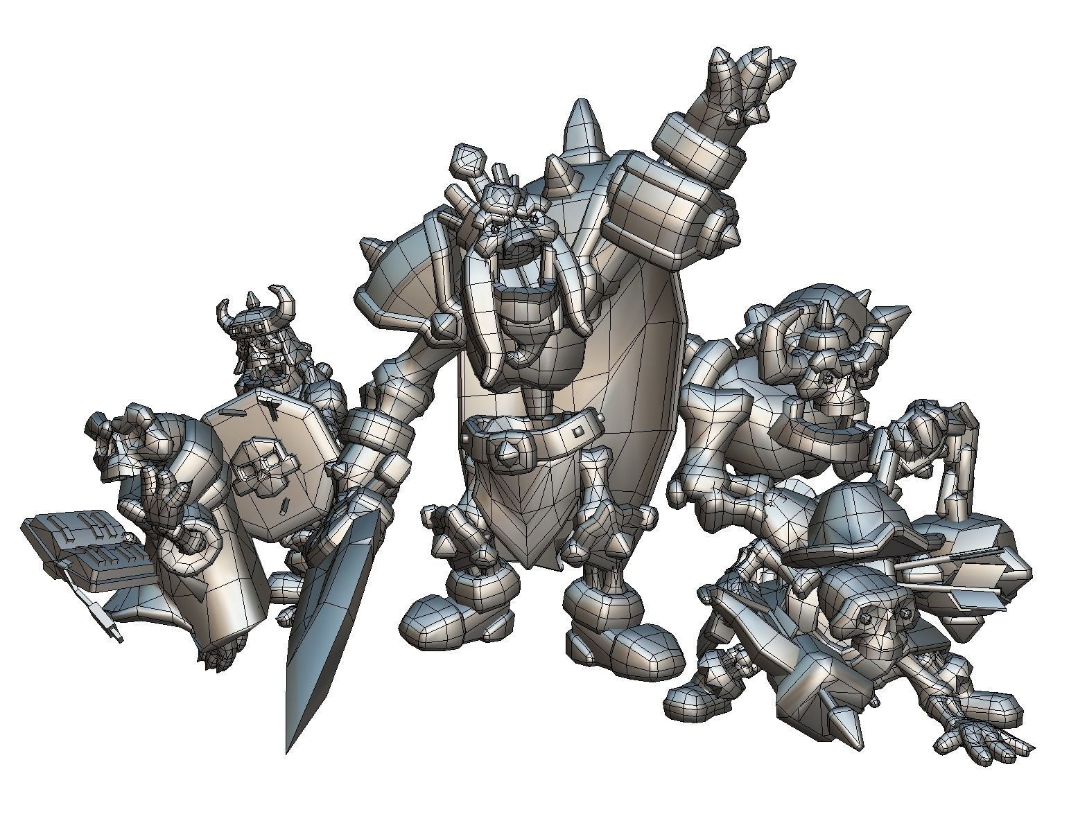 Skeleton Crew - Proto Series Low-poly 3D model_2