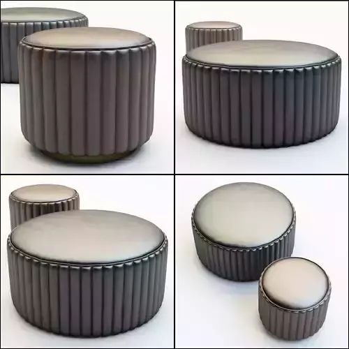 Pouf Cobra and Lips 3D model