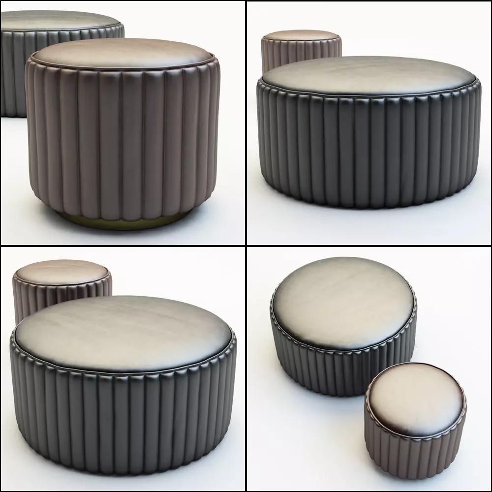 Pouf Cobra and Lips 3D model_0