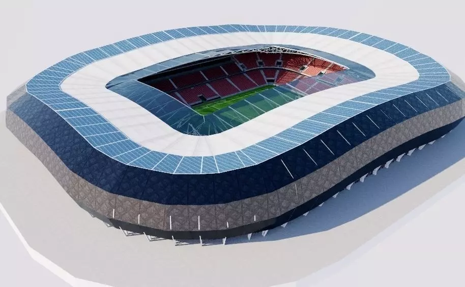 Allianz Riviera - Stade de Nice Low-poly 3D model_0