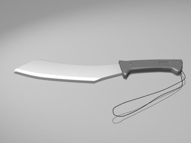 Machete knife Low-poly 3D model