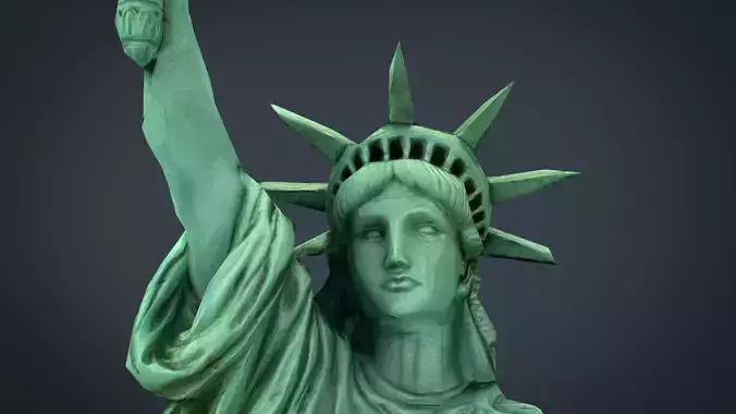 LOW POLY STATUE OF LIBERTY Low-poly 3D model