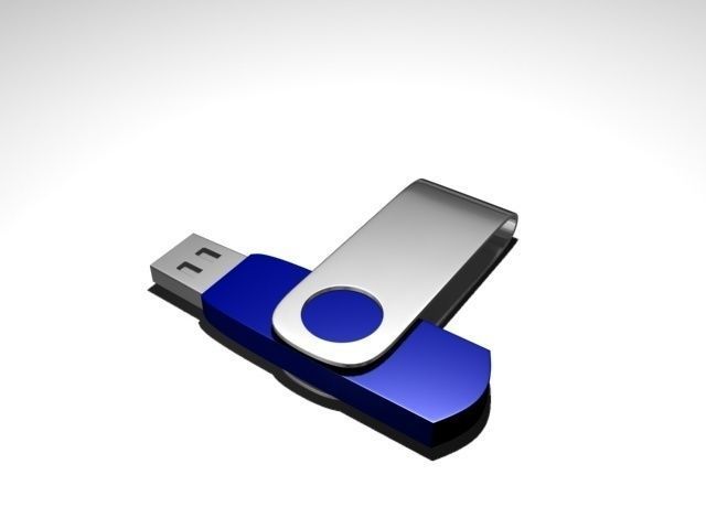 Pen Drive Low-poly 3D model_1