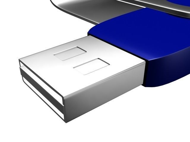 Pen Drive Low-poly 3D model_3