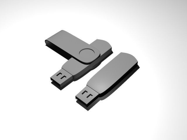 Pen Drive Low-poly 3D model_6