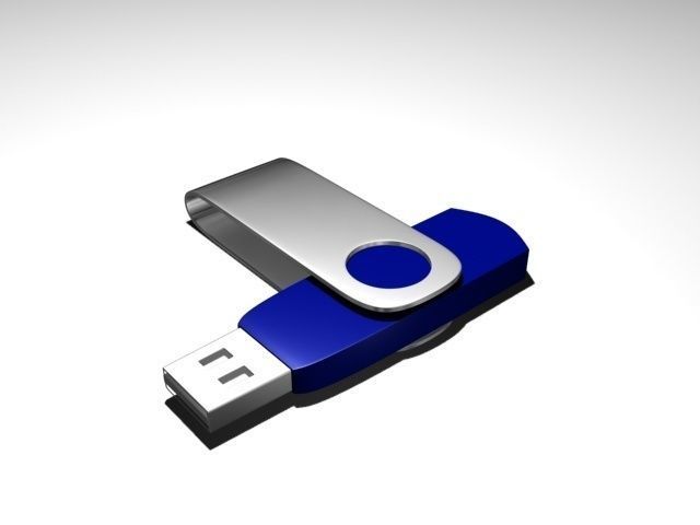 Pen Drive Low-poly 3D model_7