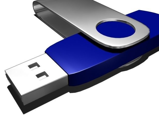 Pen Drive Low-poly 3D model_5