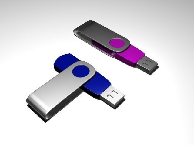 Pen Drive Low-poly 3D model_4
