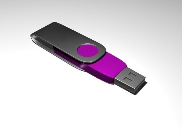 Pen Drive Low-poly 3D model_2