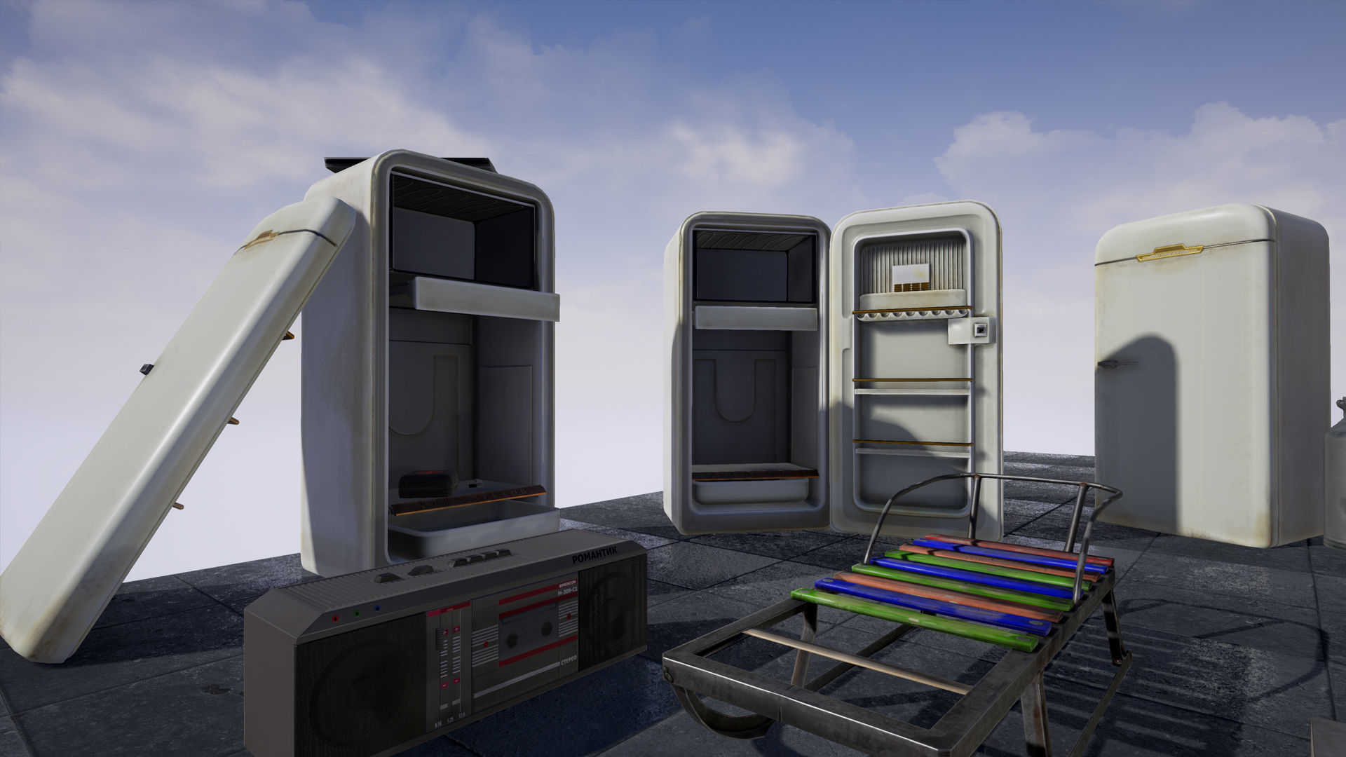 Urban Interior Props Pack Vol 2 Low-poly 3D model_8