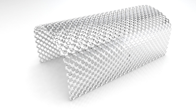 Structure with panels and perforations engineering and architect 3D model