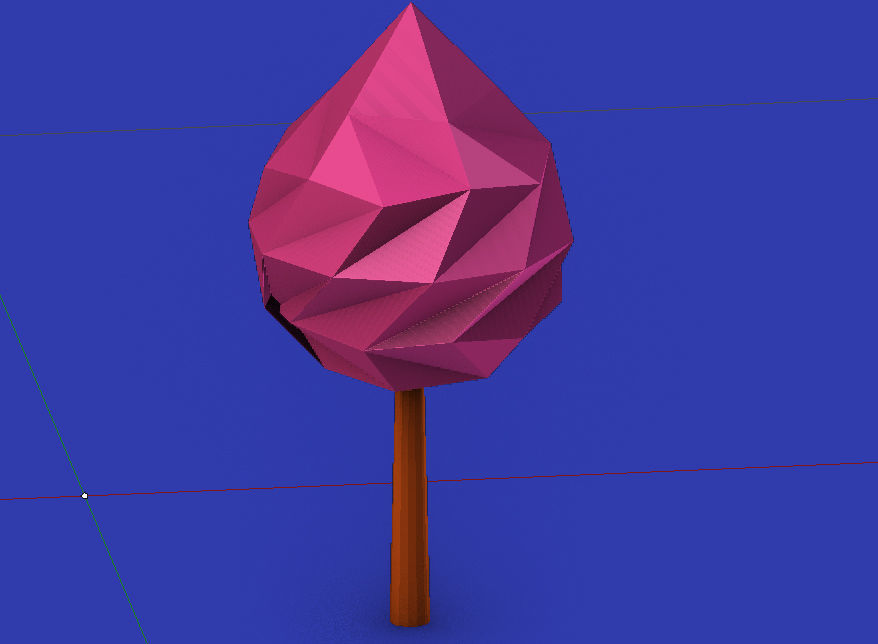 low poly nature tree Low-poly 3D model_17