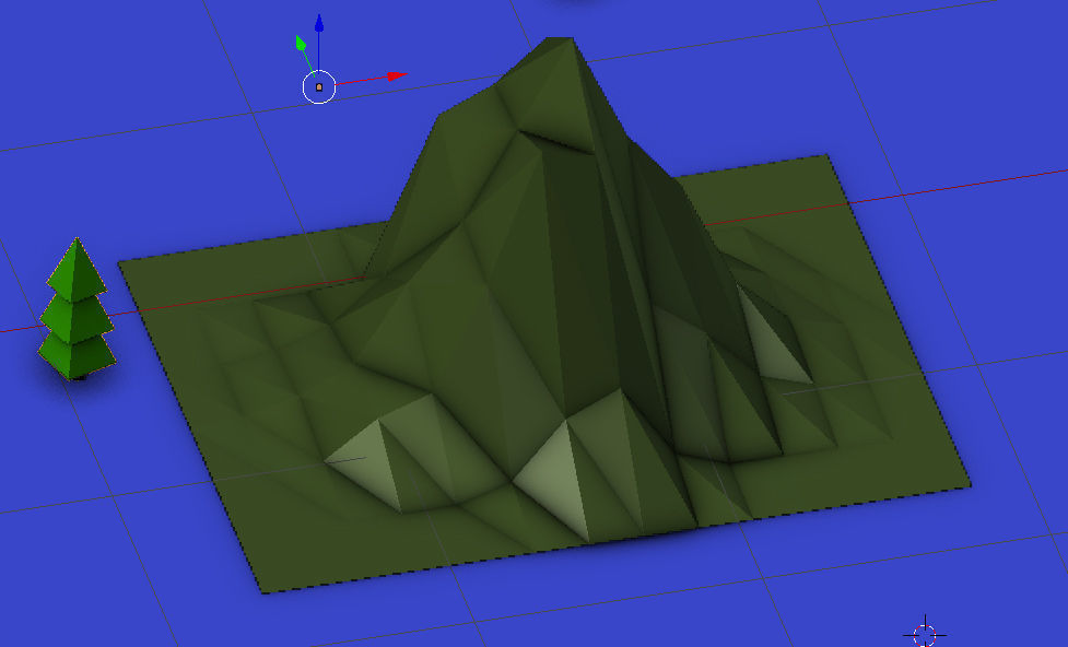 low poly nature tree Low-poly 3D model_19