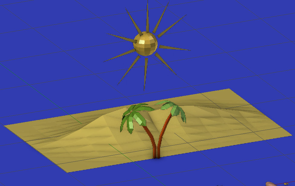 low poly nature tree Low-poly 3D model_9