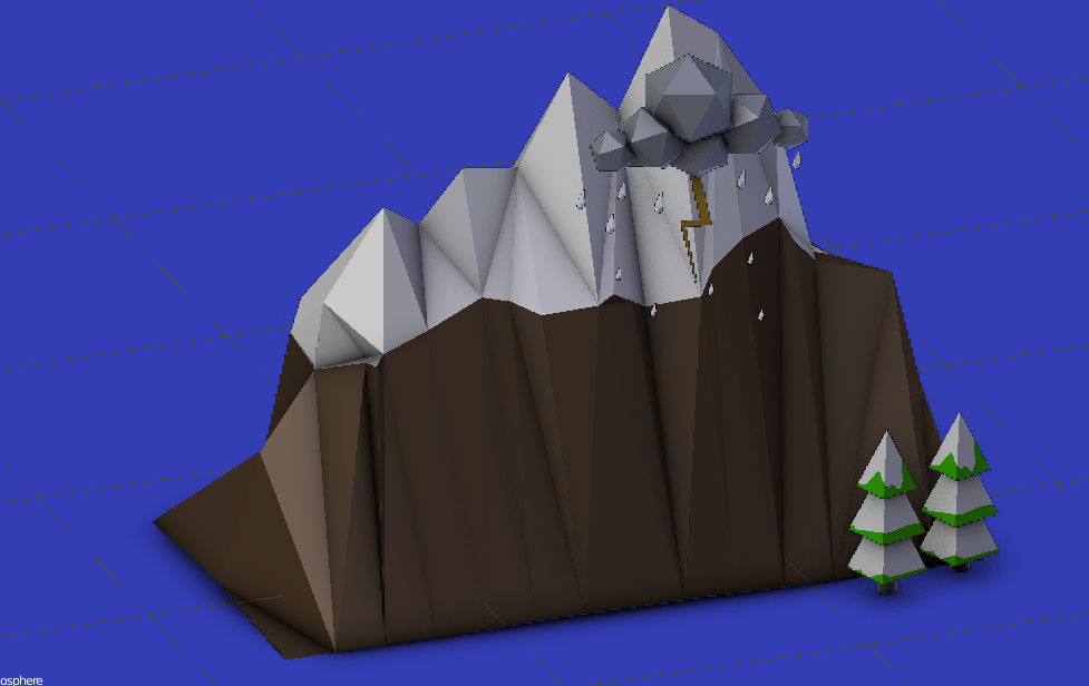 low poly nature tree Low-poly 3D model_15