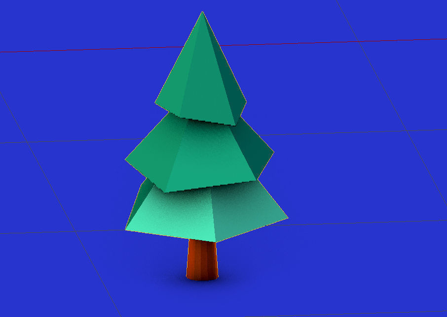 low poly nature tree Low-poly 3D model_4