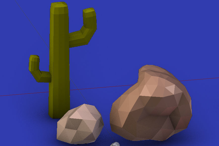 low poly nature tree Low-poly 3D model_6