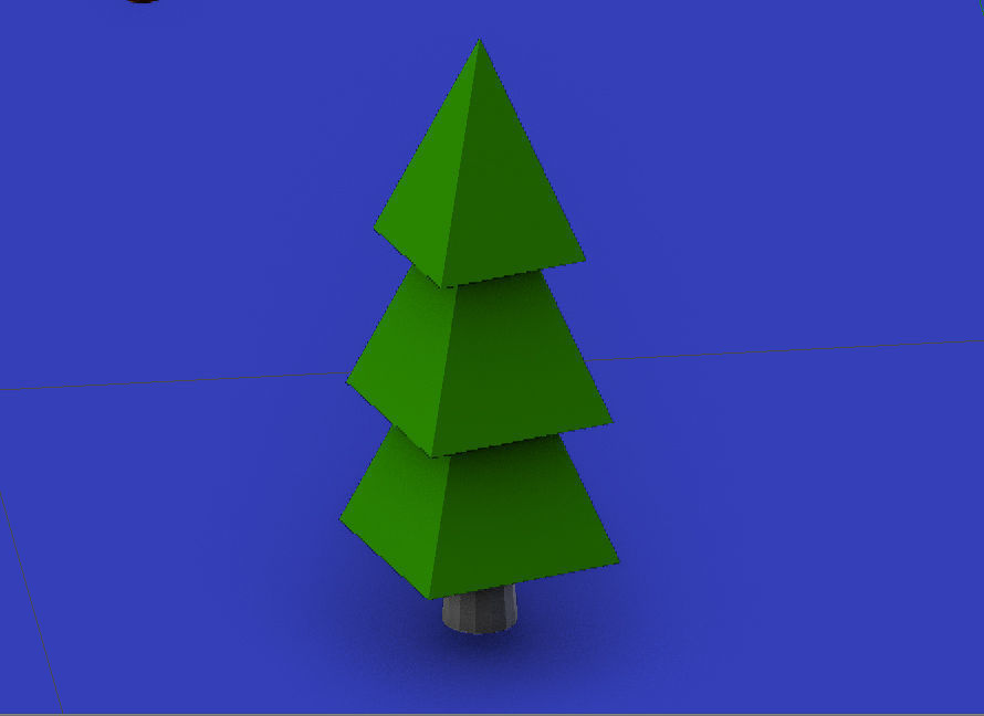 low poly nature tree Low-poly 3D model_3